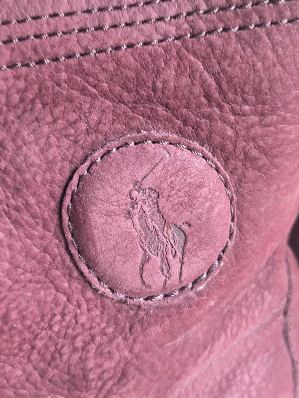 Polo Ralph Lauren Ranger Burgundy Leather Lace-up Boot Size 11